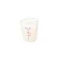 Professional semi-transparent 4oz silicone measuring cup with clear red scale markings - White 4oz