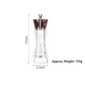 Manual acrylic pepper grinder with rose gold plated top, 17cm height and 159g weight - 6 Inch Copper