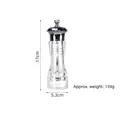 Manual acrylic pepper grinder with ceramic core, 17cm height dimensions - 6 Inch (17cm) / Gunmetal