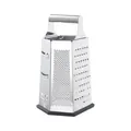 Professional six-sided stainless steel box grater for cheese and vegetables with handle - Hollow Tube Handle Style (HD-056) / HD-056