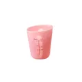 Pink semi-transparent silicone measuring cup with 4oz capacity and dual scale marks - Pink 4oz