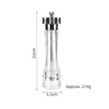 22cm manual acrylic pepper and salt grinder mill with clear body - 8 Inch / Gun Black