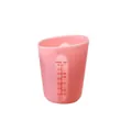 Pink semi-transparent silicone measuring cup with ounce and cup scales - Pink 8oz
