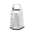 Multifunctional 6-sided stainless steel box grater with handle for cheese and vegetables - Stainless Steel Handle Style (HD-050) / HD-050