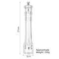 Professionele 27cm transparante acryl handmatige pepermolen met keramische kern - 10 Inch (27cm) / Transparant