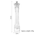 Large 27cm manual acrylic pepper grinder salt mill with clear body and 5cm base diameter - 10" / Clear