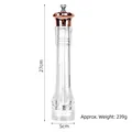 Acrylic manual pepper grinder with rose gold top, 27cm height, ceramic core for sea salt - 10 Inch (27cm) / Copper Plated