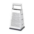 Multi-functional stainless steel 4-sided box grater with a black non-slip base - Hollow Handle Style (HD-029)