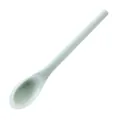 One-piece light green silicone spoon for salad mixing and baby food supplement - Semi-transparent Green