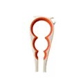 Multifunctional manual jar opener with white and orange non-slip grip for various lid sizes - Can Opener / Orange