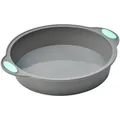 Moule à gâteau rond en silicone gris avec poignées menthe pour la pâtisserie maison - Rond Petit