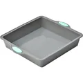 Moule à gâteau carré en silicone gris avec poignées vert menthe pour le four - Carré Petit