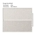 Large white heat resistant silicone drainage mat for kitchen countertop 485x405mm - L / White