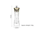 Manual acrylic pepper and salt grinder with elegant gold plated top and size dimensions - 6 Inch Gold