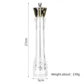 Large acrylic pepper and salt grinder mill with elegant gold electroplated top - 10 Inch Gold