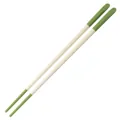 Heat-resistant food grade silicone chopsticks with steel core in fresh green and white - Color Block Style / 1 Pair