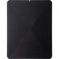Square black silicone dish drying mat with heat-resistant ridges for countertop protection - 33x42cm / Black