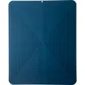 Dark blue silicone drying mat with square heat resistant ridges for kitchen counter - 40.5x50.5cm / Dark Blue