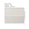 Medium white silicone drying mat with diagonal ridges for kitchen drainage - M / White