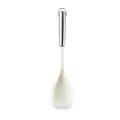 White silicone rice paddle with 430 stainless steel handle for non-stick cookware - Spoon Turner / Translucent