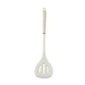 Elegant cream-colored food grade silicone slotted spatula for non-stick kitchen cooking - Translucent Slotted Turner