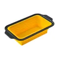 Yellow and black rectangular silicone loaf pan for baking cakes and bread. - Rectangular Loaf Pan / 1 Piece / Yellow