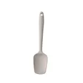 Modern light grey heat resistant silicone cooking spatula with long handle and hanging hole - Small T-Spatula