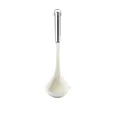 Louche à soupe en silicone blanc avec manche creux en acier inoxydable 430 antiadhésif - Louche à soupe / Translucide