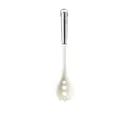 Cuillère à pâtes en silicone blanc avec manche en acier 430 et boucle de suspension - Cuillère à pâtes / Translucide