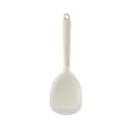 Food-grade non-stick silicone rice paddle with creamy striped handle for cooking - Rice Spoon / Translucent / Cream White