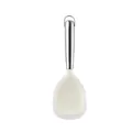 Spatule à riz en silicone blanc avec manche en inox 430 et texture gaufrée antiadhésive - Cuillère à riz / Translucide