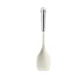 Élégante spatule à riz en silicone blanc avec manche creux en acier inoxydable durable - Spatule Cuillère / Blanc