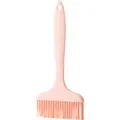 Wide pink silicone pastry brush with hanging hole for baking and BBQ oil spreading - Pink