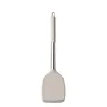 Durable beige silicone cooking spatula with premium stainless steel handle for non-stick pans - Spatula / Khaki