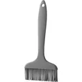 High-quality wide grey silicone basting brush for BBQ baking and professional pastry oiling - Gray