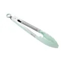 Pinze da cucina professionali in acciaio inox con manici verde chiaro e punte smerlate - Verde menta