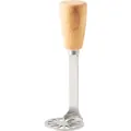 Profi-Kartoffelstampfer aus Edelstahl mit natürlichem Holzgriff für Babynahrung - Round Hole Potato Ricer