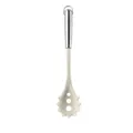 Serveur de pâtes professionnel en silicone avec manche creux en acier inoxydable - Cuillère à pâtes / Blanc