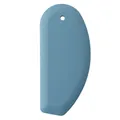 Blue silicone dough scraper with clear 1-10 scale markings, professional baking tool - With Scale / Blue