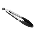 Pinze da cucina professionali in acciaio inox con impugnature nere resistenti al calore - Nero