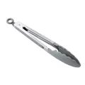 Pinza per alimenti in acciaio inox grigio per bistecche e barbecue, utensile da cucina - Grigio