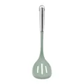 Spatule à fente en silicone vert menthe avec manche creux en inox - Spatule ajourée / Vert menthe