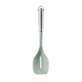 Spatule à fente en silicone vert clair avec manche en acier inoxydable de qualité - Grattoir Large / Vert menthe