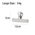 Grande clip sigillante in acciaio inossidabile spazzolato per sacchetti alimenti 12x7cm - Taglia L