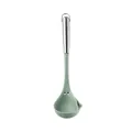 Louche à soupe en silicone vert clair avec manche en inox et bec verseur pratique - Louche à soupe / Vert menthe