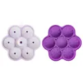 Purple 7-hole silicone basketball ice ball mold for whiskey ice cubes. - Purple