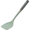 Hitzebeständiger salbeigrüner Silikon-Pfannenwender mit ergonomischem grauem Griff für die Küche - Pfannenwender / Grün