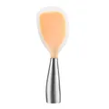 Standing silicone rice spoon with stainless steel handle and non-stick head - Transparent Orange