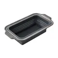 Non-stick carbon steel rectangular loaf pan with gray silicone insert for cake baking - Rectangle / Gray