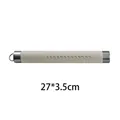 Professional 27cm liquid silicone rolling pin with measurement scales in light grey - Silicone Rolling Pin (HX-1621) / 27x3.5cm / Off White